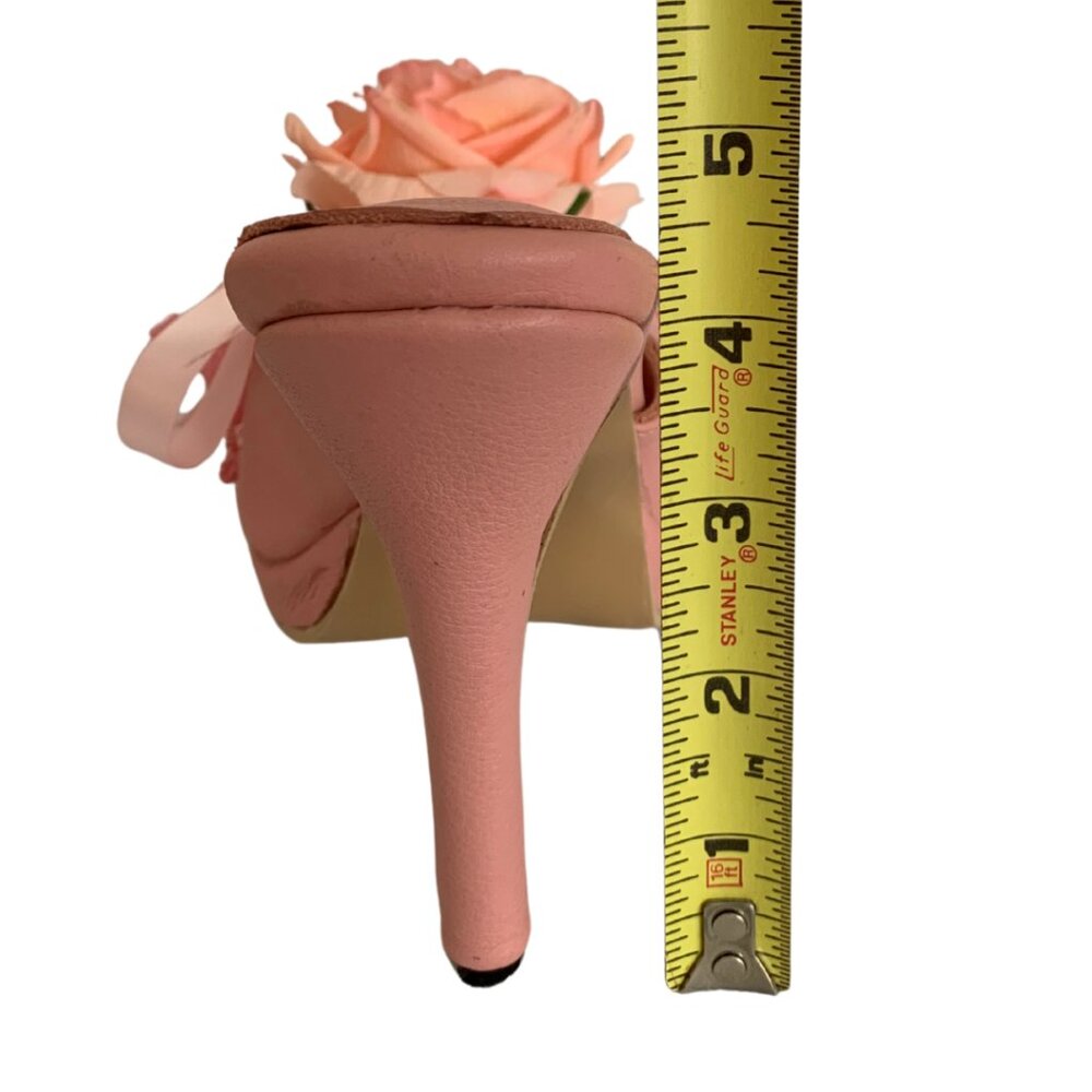 Pink Floral Lace High Heel Sandals – Romantic & Feminine - Picture 9 of 12